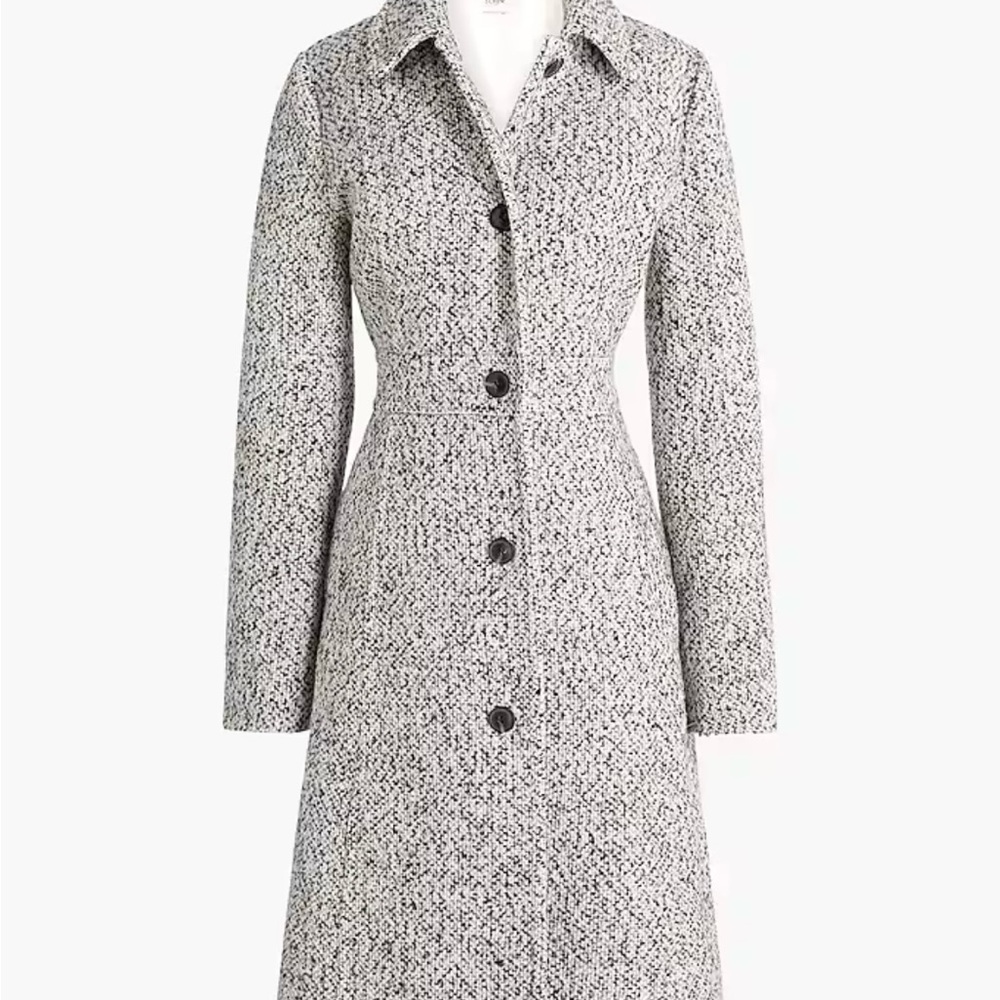 J Crew Boucle Lady Coat Limited Edition 00P White and Black